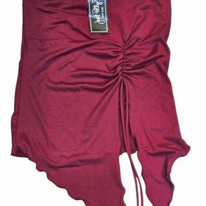 Just Polly New York Asymmetrical Strapless Top